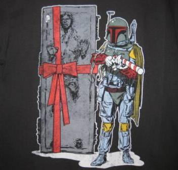 Star Wars Han Solo Present for Jabba (Black) - L Shirt